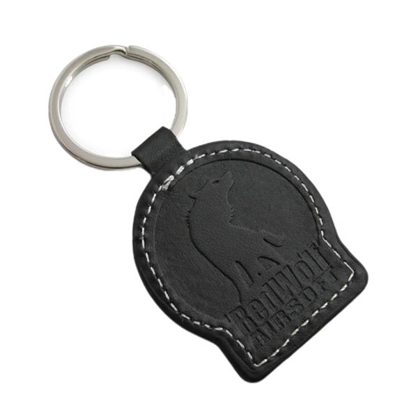 PU Leather Keychain with Metal Ring plus debossed on 1 side... from ASI 37218 Athena Promo (tm)