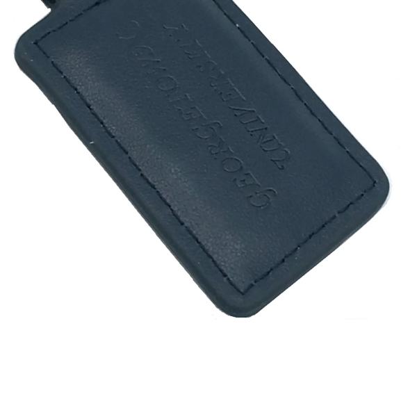 PU leather rectangular keychain plus debossed on 1 side of PU... from ASI 37218 Athena Promo (tm)