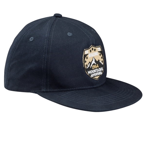 100% cotton, 6-panel structured baseball cap with flat bill and plastic... from ASI 39552 BEL Promo