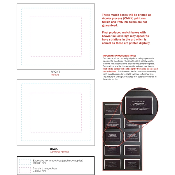 Minimum 30 boxes, fast turn digital print, 40 count  4-inch... from ASI 31490 Admatch Corporation / Admatch-Regal