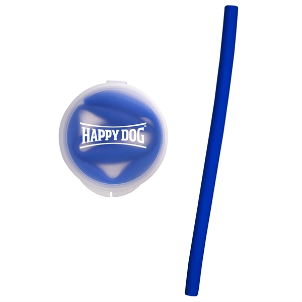 This reusable, silicone straw comes packed in a plastic travel case... from ASI 52710 Lincoln Line