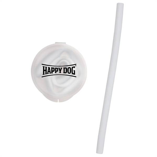 This reusable, silicone straw comes packed in a plastic travel case... from ASI 52710 Lincoln Line