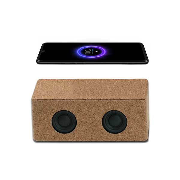 Cork Charger is a Wireless Charger and Bluetooth Speaker with a... from ASI 74741 NVS Promo Designs, Inc. / NVS Promo