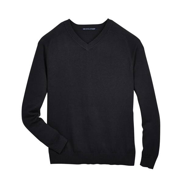 Devon & Jones men's V-neck sweater made from 100% airspun cotton.... from ASI 34063 alphabroder