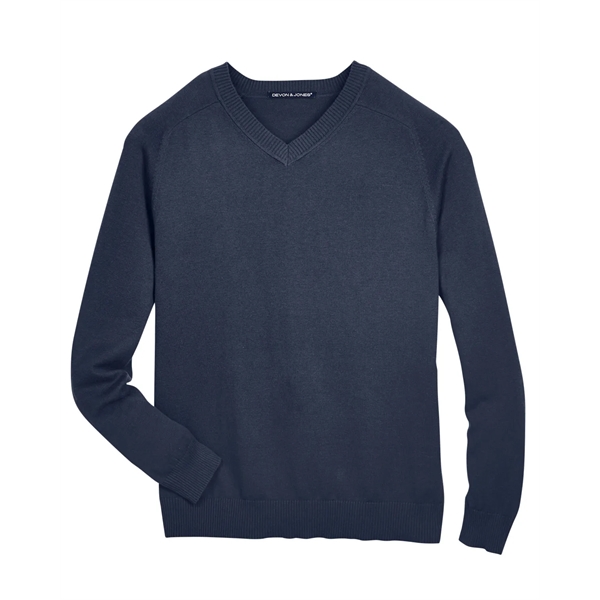 Devon & Jones men's V-neck sweater made from 100% airspun cotton.... from ASI 34063 alphabroder