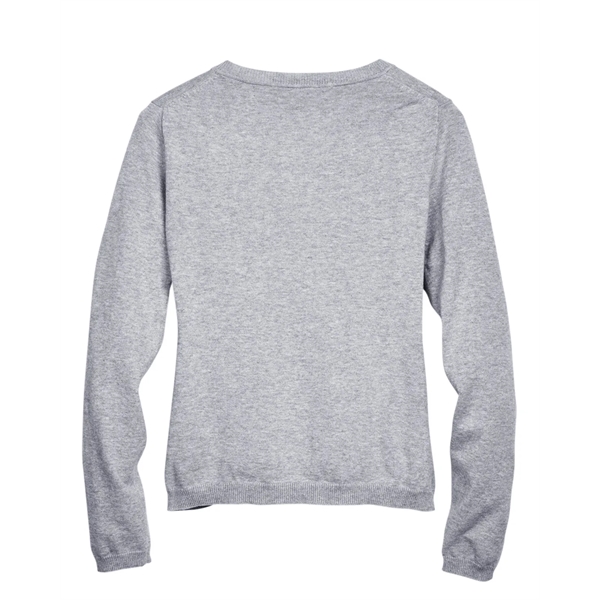 Devon & Jones ladies' V-neck sweater made from 100% airspun cotton.... from ASI 34063 alphabroder