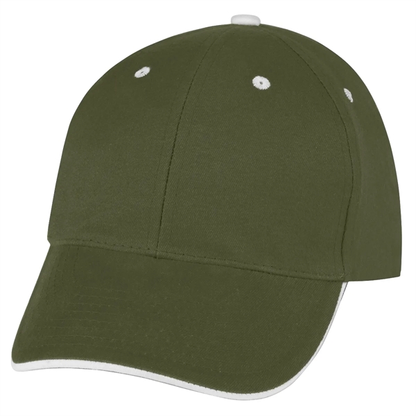 Elite Cap. 100% Brushed Cotton,6 Panel,Medium Profile,Trim Color Under Visor Matches... from ASI 61125 Hit Promotional Products / Hit®