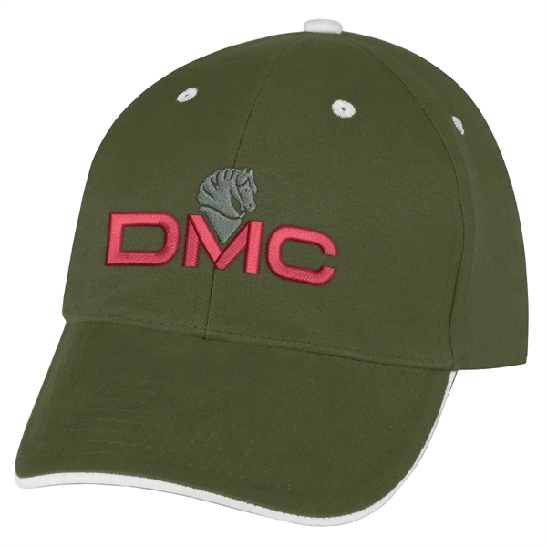 Elite Cap. 100% Brushed Cotton,6 Panel,Medium Profile,Trim Color Under Visor Matches... from ASI 61125 Hit Promotional Products / Hit®