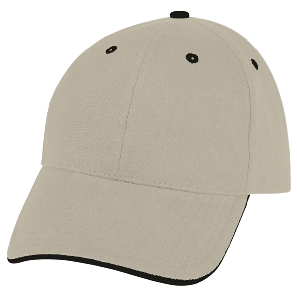 Elite Cap. 100% Brushed Cotton,6 Panel,Medium Profile,Trim Color Under Visor Matches... from ASI 61125 Hit Promotional Products / Hit®