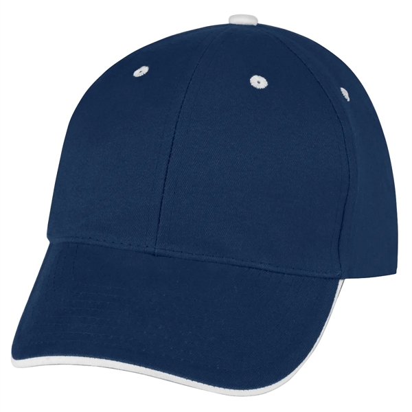Elite Cap. 100% Brushed Cotton,6 Panel,Medium Profile,Trim Color Under Visor Matches... from ASI 61125 Hit Promotional Products / Hit®