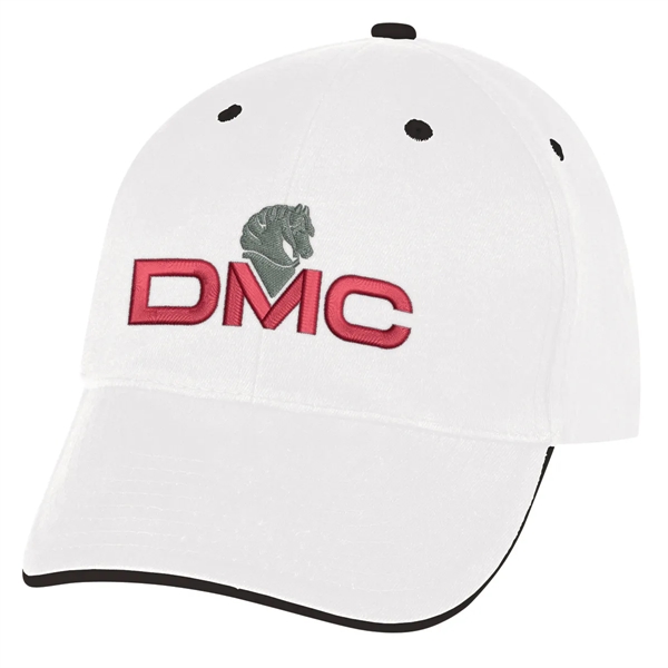 Elite Cap. 100% Brushed Cotton,6 Panel,Medium Profile,Trim Color Under Visor Matches... from ASI 61125 Hit Promotional Products / Hit®