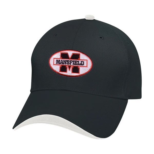Wave Sandwich Cap. 100% Brushed Cotton Twill, 6 Panel, Medium Profile,... from ASI 61125 Hit Promotional Products / Hit®
