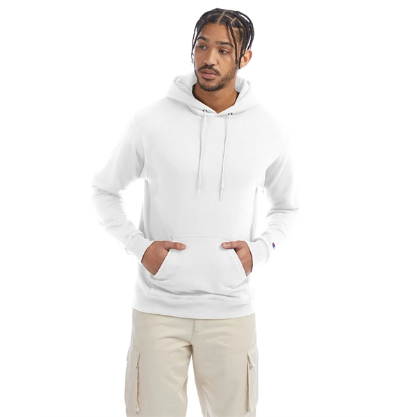 Moisture-wicking pullover hoodie with two-ply hood, dyed-to-match drawcord, and front pouch... from ASI 34063 alphabroder