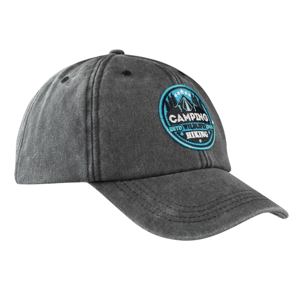 6-panel, washed cotton unstructured with polyester mesh inside and adjustable Velcro... from ASI 39552 BEL Promo