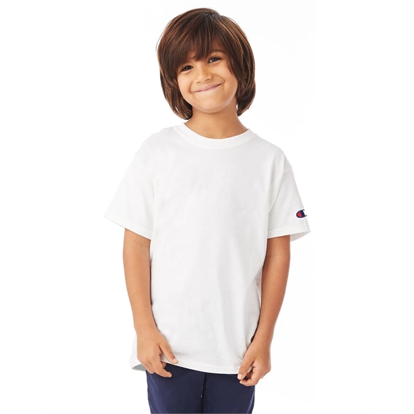 Youth-sized short sleeve cotton T-shirt with double-needle sleeves and bottom hems.... from ASI 34063 alphabroder