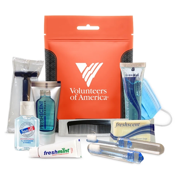 Hygiene kit with a waterproof case, toothbrush, hand sanitizer, toothpaste, mask,... from ASI 84514 Safety Made