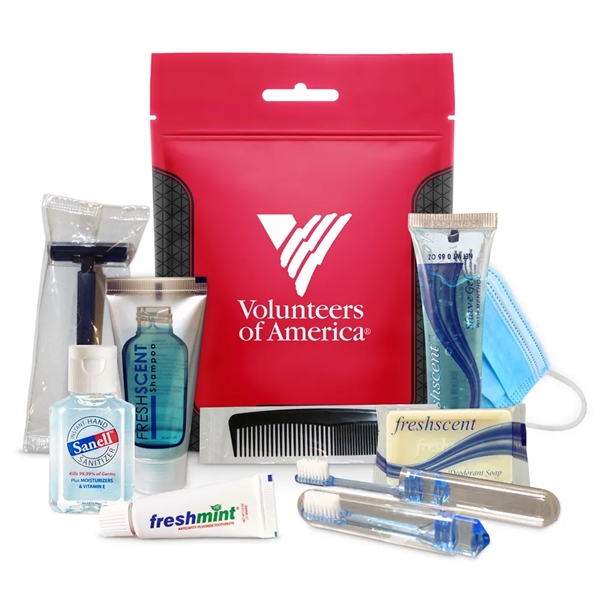 Hygiene kit with a waterproof case, toothbrush, hand sanitizer, toothpaste, mask,... from ASI 84514 Safety Made