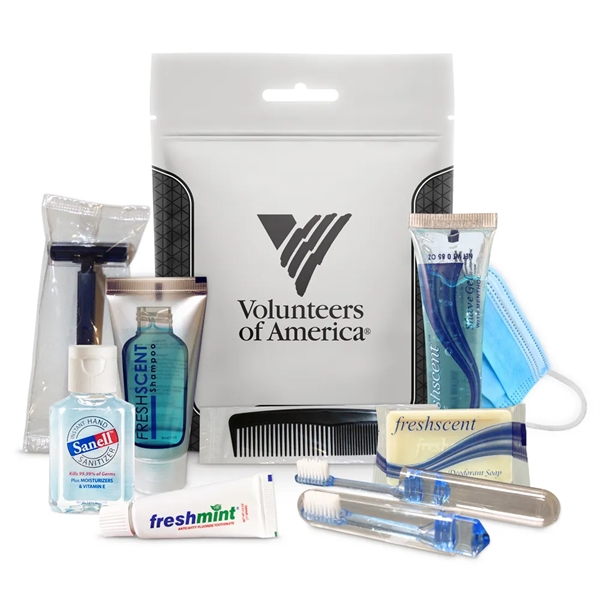 Hygiene kit with a waterproof case, toothbrush, hand sanitizer, toothpaste, mask,... from ASI 84514 Safety Made