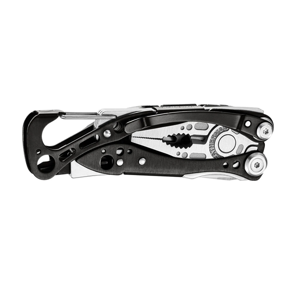 Lightweight multi-tool with tungsten DLC coating, pliers, wire cutters, blade, carabiner... from ASI 46170 Compass Industries Inc