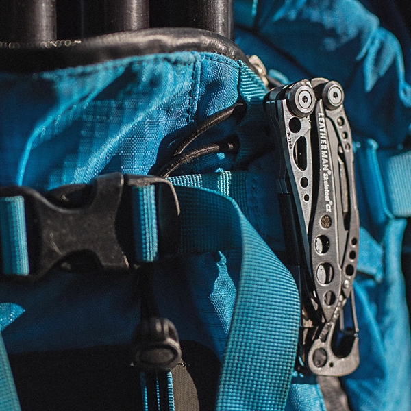 Lightweight multi-tool with tungsten DLC coating, pliers, wire cutters, blade, carabiner... from ASI 46170 Compass Industries Inc