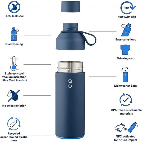 Recycled Stainless Steel Water Bottle 17oz... from ASI 72657 Active Life Promo / Active Life
