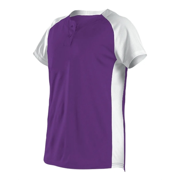 Girls' Two Button Fastpitch Jersey... from ASI 84358 S&S Activewear