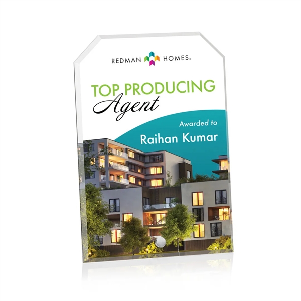 Polaris Clipped Rectangle VividPrint™ Award - Silver... from ASI 84592 St Regis Group / St Regis