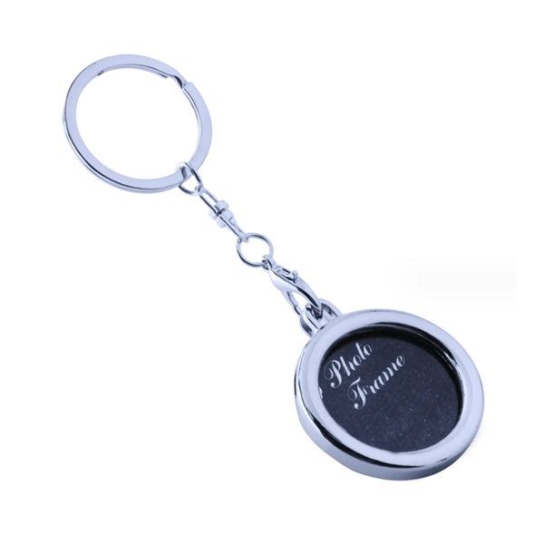 Mini round metal keychain plus laser engraving on 1 location... from ASI 37218 Athena Promo (tm)