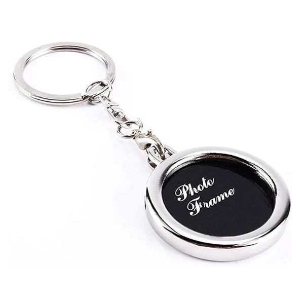 Mini round metal keychain plus laser engraving on 1 location... from ASI 37218 Athena Promo (tm)