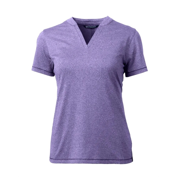 Women's top with short sleeves, matte fabric finish, UPF50+ protection, moisture-wicking... from ASI 47965 Cutter & Buck