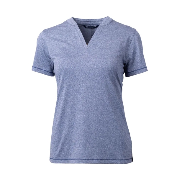 Women's top with short sleeves, matte fabric finish, UPF50+ protection, moisture-wicking... from ASI 47965 Cutter & Buck