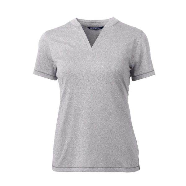 Women's top with short sleeves, matte fabric finish, UPF50+ protection, moisture-wicking... from ASI 47965 Cutter & Buck