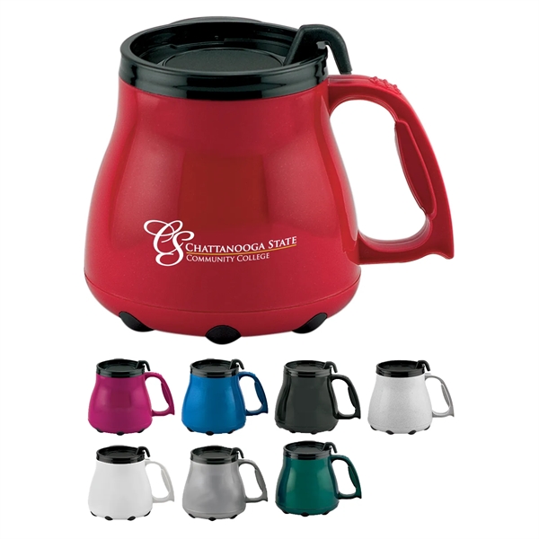 16-ounce mug with a slider lid, non-skid base, and handle.... from ASI 57653 Gold Bond