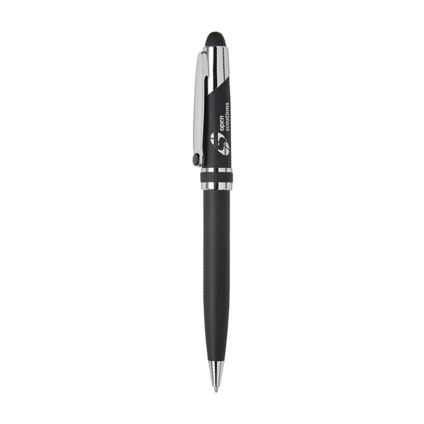 Twist action ballpoint pen with elegant enamel finish, shiny gold trims... from ASI 31517 Admart Products / Admart Line