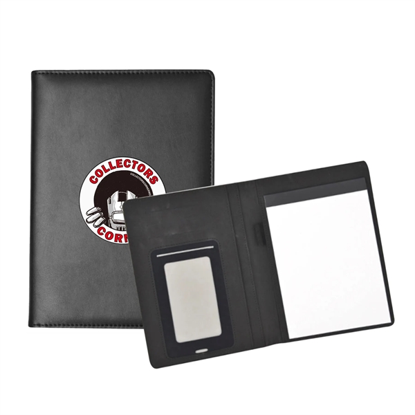 A5 Leatherette Padfolio with Smartphone Sleeve... from ASI 41511 Brainchild USA Inc / BrainChild Gift Club