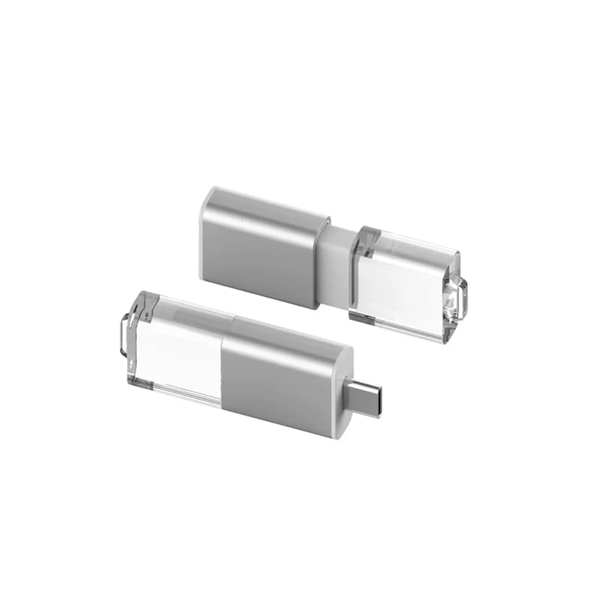 Slide Type-C LED OTG USB flash drive 3.0 plus 1c1p silkscreen... from ASI 37218 Athena Promo (tm)