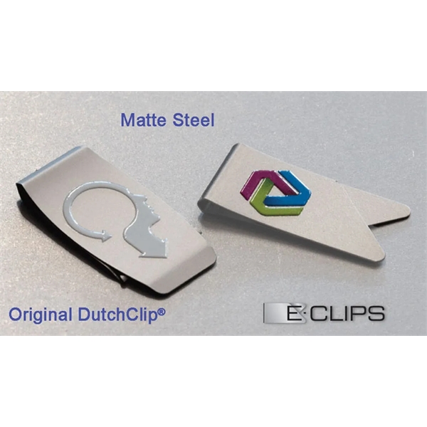 Original DutchClip & E-CLIPS with full color printing Direct On Steel... from ASI 31490 Admatch Corporation / Admatch-Regal