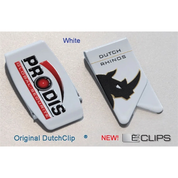 Original DutchClip & E-CLIPS with full color printing Direct On Steel... from ASI 31490 Admatch Corporation / Admatch-Regal