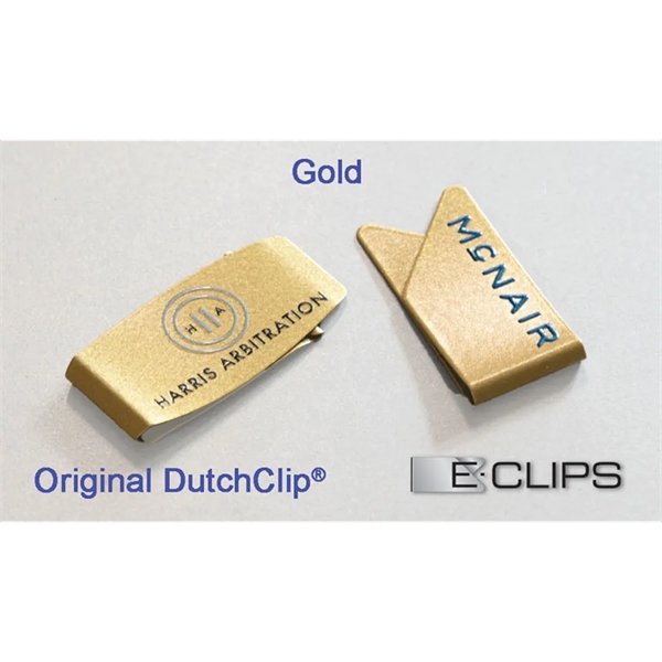 Original DutchClip & E-CLIPS with full color printing Direct On Steel... from ASI 31490 Admatch Corporation / Admatch-Regal