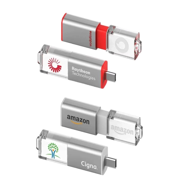 Slide Type-C LED OTG USB flash drive plus free 1 color... from ASI 37218 Athena Promo (tm)