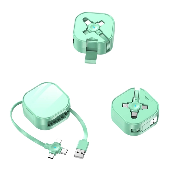 3 in 1 Retractable charging cable with phone stand plus silkscreen... from ASI 37218 Athena Promo (tm)