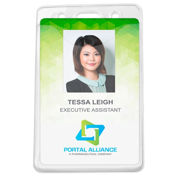 Sustainable  DOP-free vinyl badge holders contain fewer environmentally hazardous compositions... from ASI 79898 Promovision / PROMOVISION