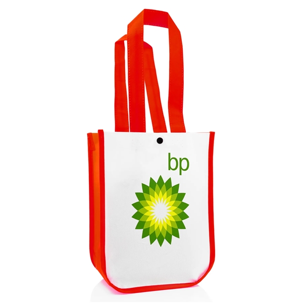 110GSM non-woven polypropylene glossy laminated designer tote bag with plastic snap... from ASI 57800 Gordon Sinclair / Gordon Sinclair®