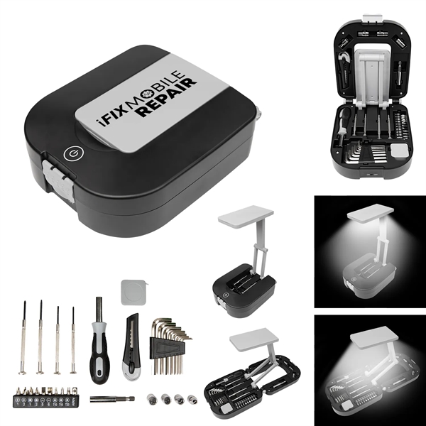 30 piece tool kit with LED light.... from ASI 61125 Hit Promotional Products / Hit®