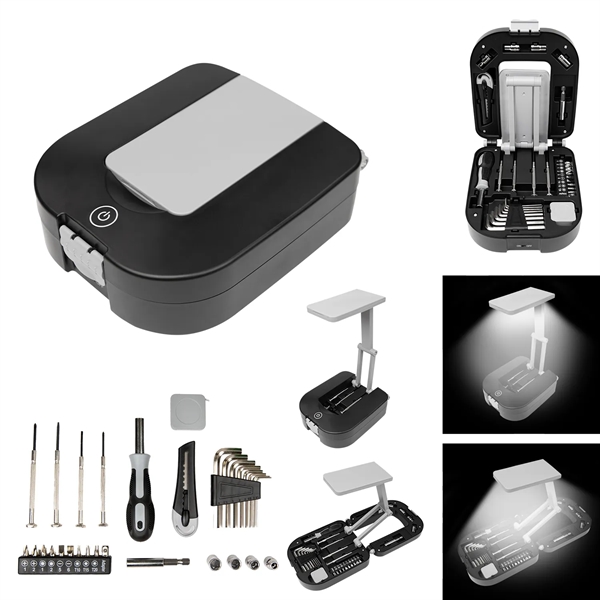30 piece tool kit with LED light.... from ASI 61125 Hit Promotional Products / Hit®