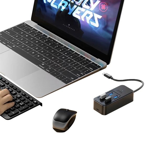 5 in 1 Type-C USB 3.0 hub plus 1 color silkscreen... from ASI 37218 Athena Promo (tm)