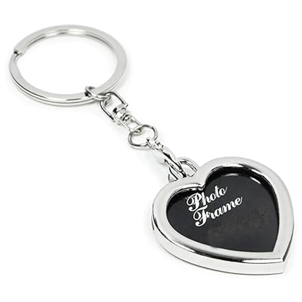 Heart shape metal keychain plus laser engraving on 1 location... from ASI 37218 Athena Promo (tm)
