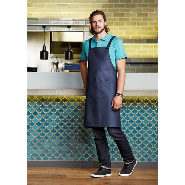 Bib style apron with a large pencil/thermometer pocket and optional fabric... from ASI 36558 Aprons, Etc.