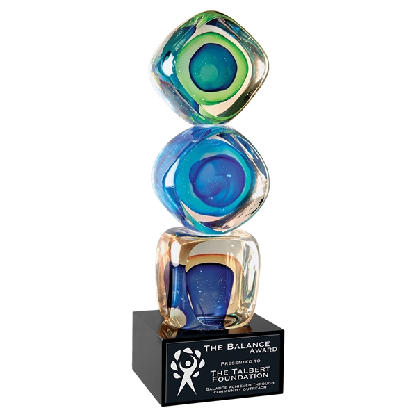 Stacked Blocks Art Glass with Base... from ASI 92531 Unique Custom Products / UCP