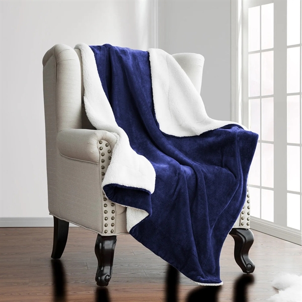 Luxuriously ultra plush Lambswool Microsherpa Throw Blanket... from ASI 40544 Binaco